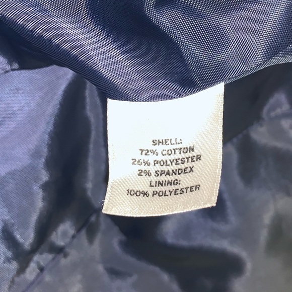 Halogen  Blazer Jacket Women’s Size Large Blue White Pinstripe 3-Button Business - Picture 8 of 10